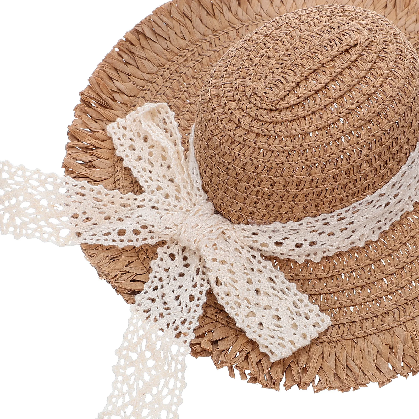 Маленькая соломенная шляпа ручной работы с тканой отделкой - Фотография_2