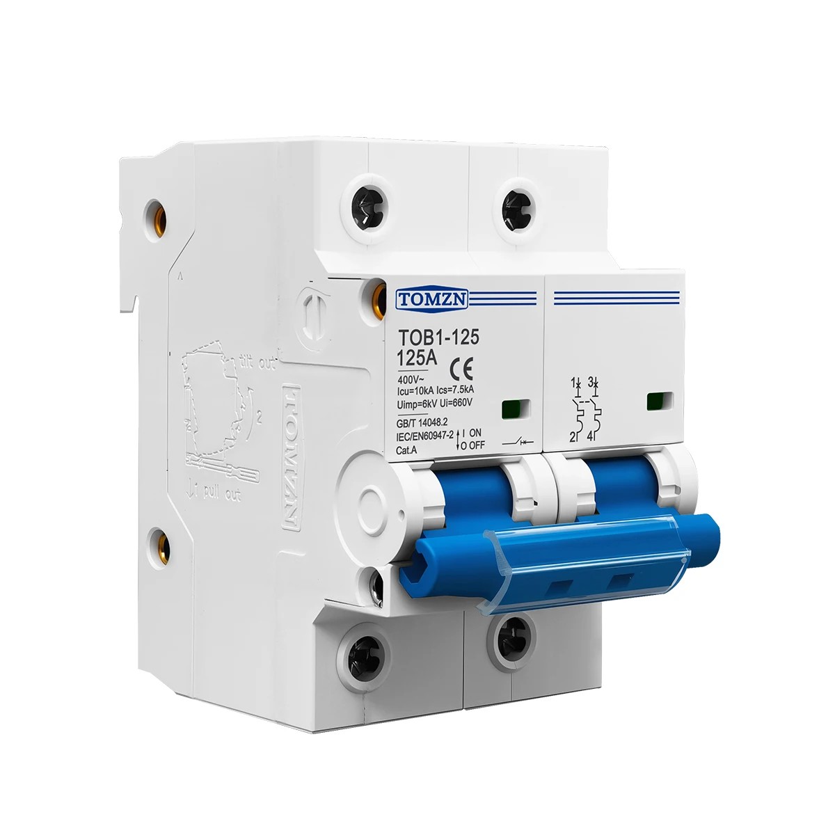Tob1-125 сильноточный ac mcb 2p - Фотография_2