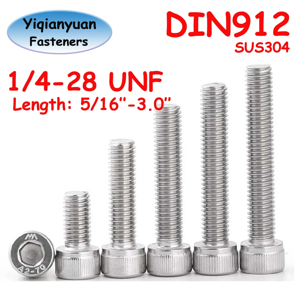 Unf резьба din912 sus304 нержавеющая