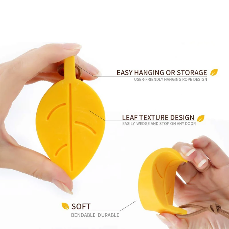 Детский 4-цветный дверной стопор с мультяшным листом - Фотография_6