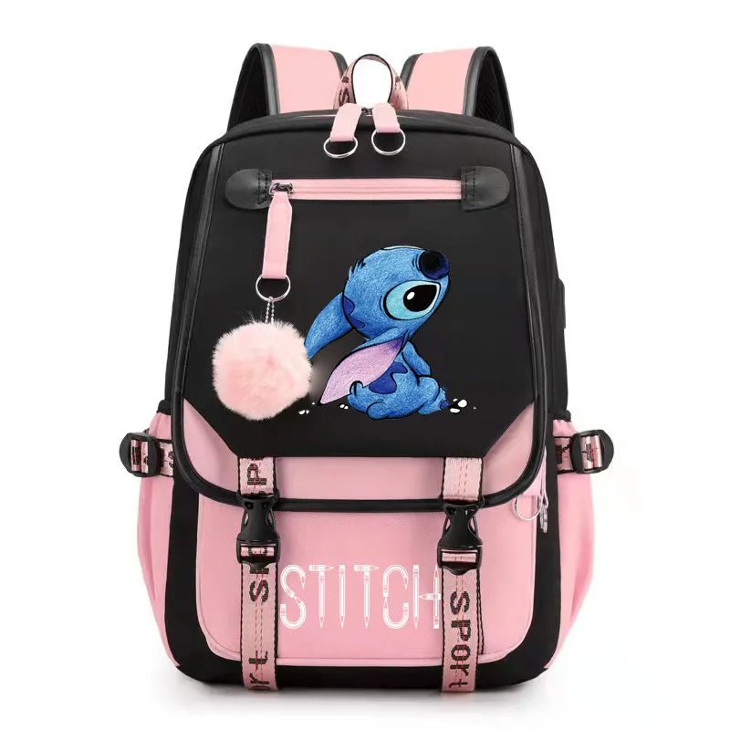 Новый рюкзак disney stitch mochila feminina - Фотография_2