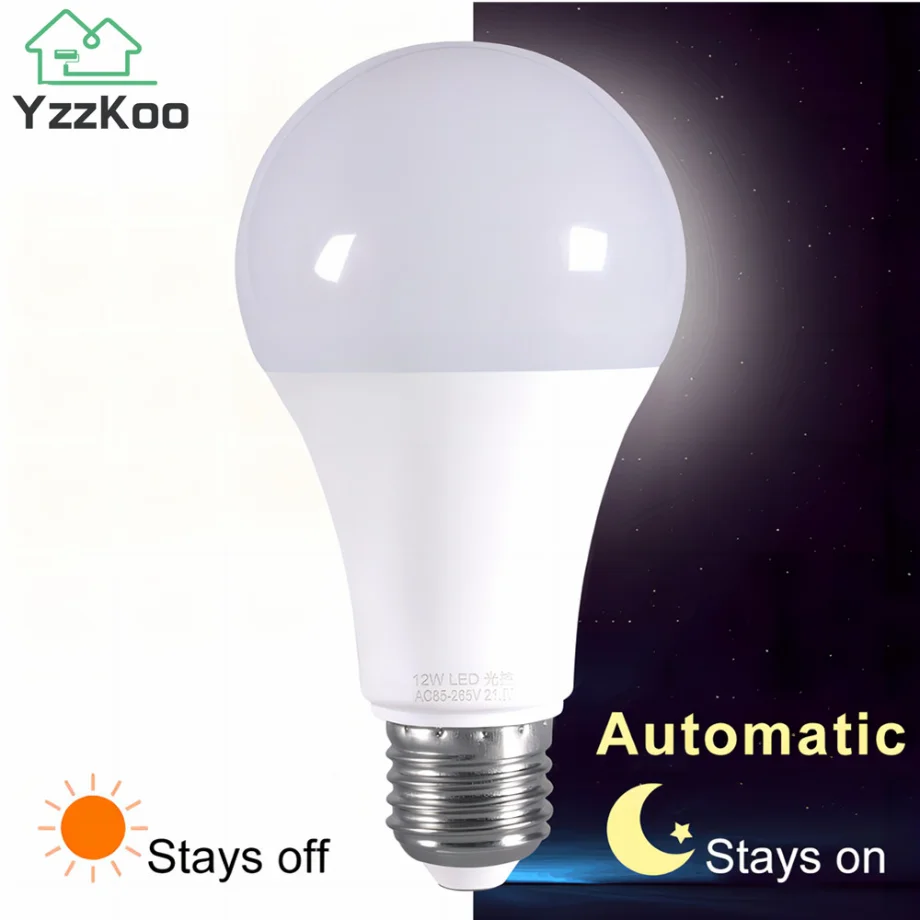 Yzzkoo led e27 датчик управления