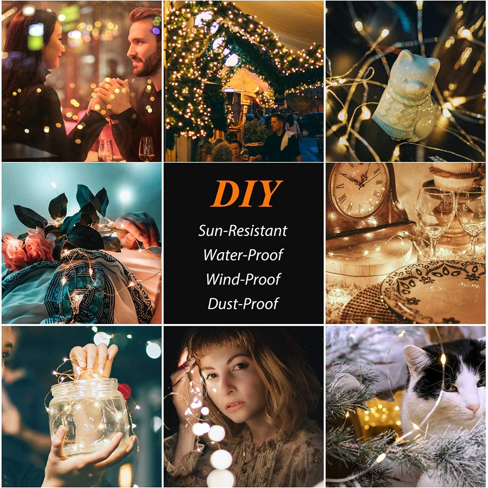 Уличный солнечный гирляндный светильник 300/200/100/50 - Фотография_6