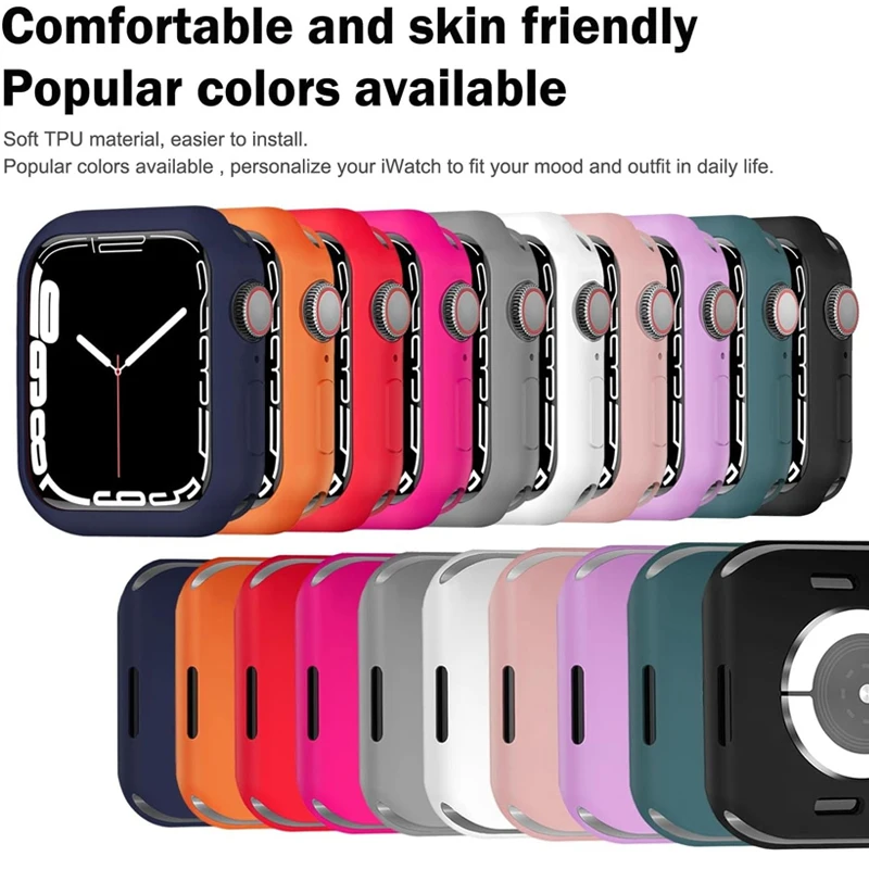 Мягкий силиконовый чехол для apple watch 44 мм - Фотография_5