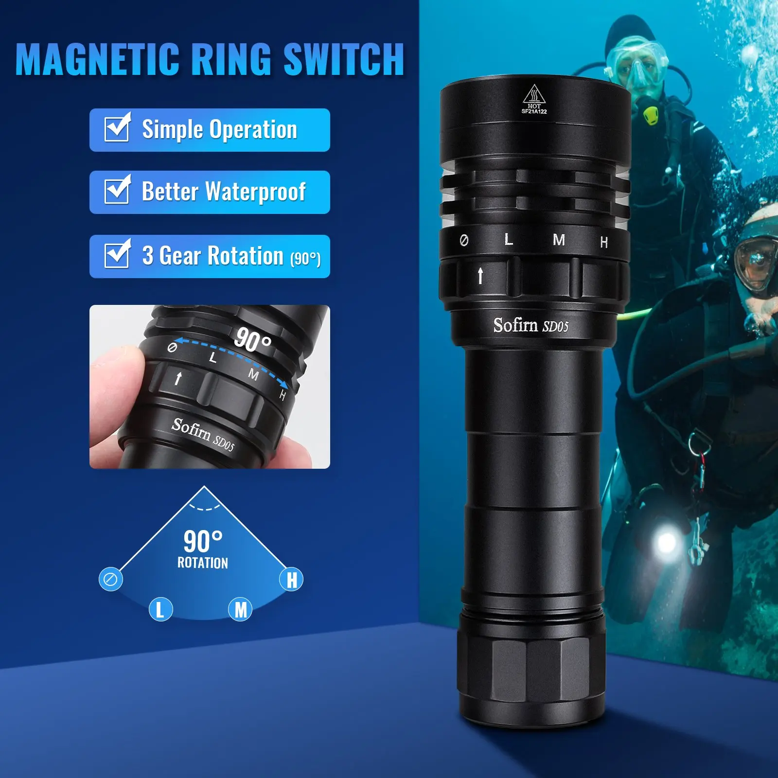 Sofirn sd05 фонарик для подводного плавания xhp50 - Фотография_4