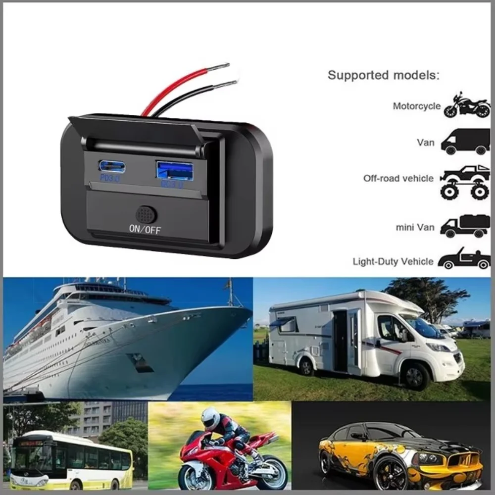 Двойная розетка для быстрой зарядки usb pd типа c