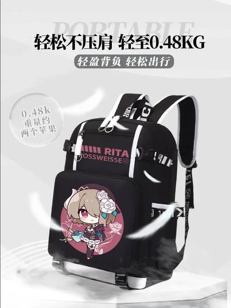 Сумка honkai impact 3 для мальчиков и девочек начальной и средней школы - Фотография_3