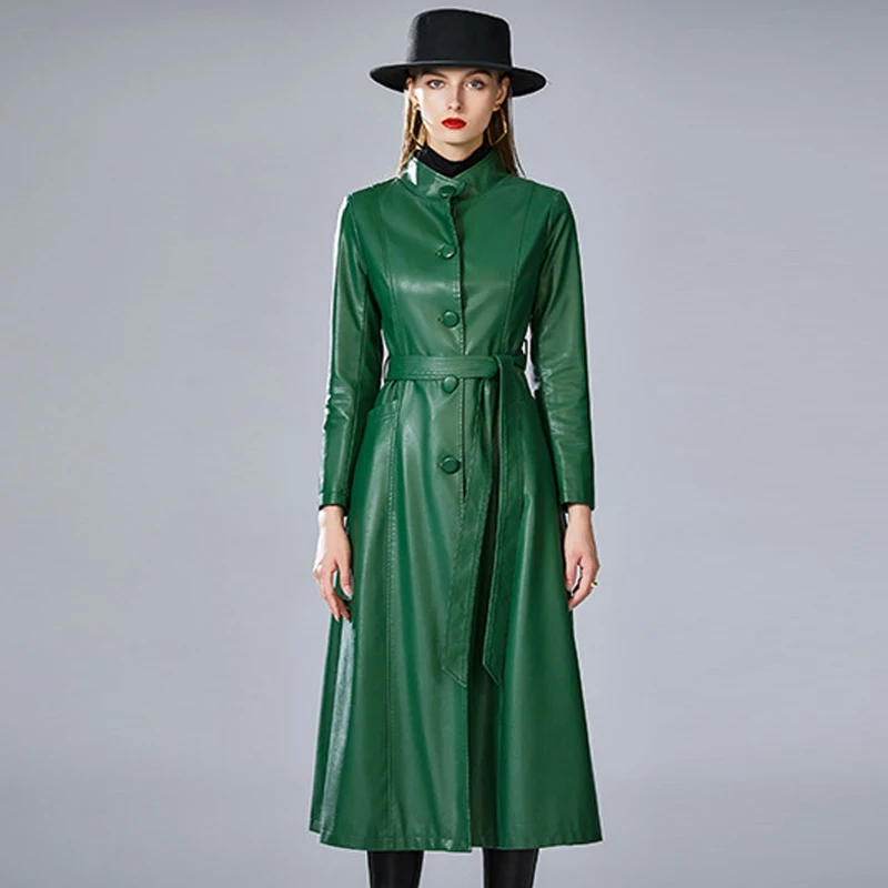 Zaroy женская кожаная длинная куртка - Фотография_2