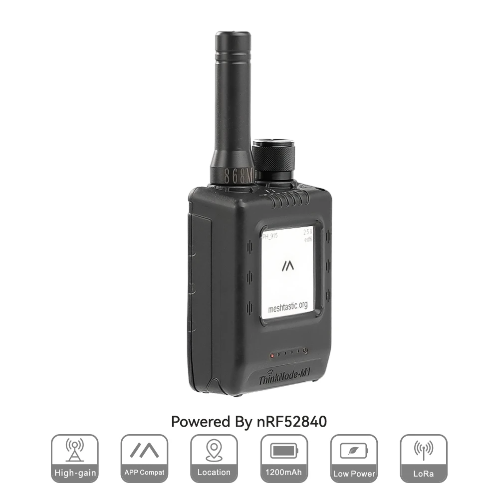 Металастичный трансивер elecrow thinknode-m1 lora nrf52840 экран epd 1