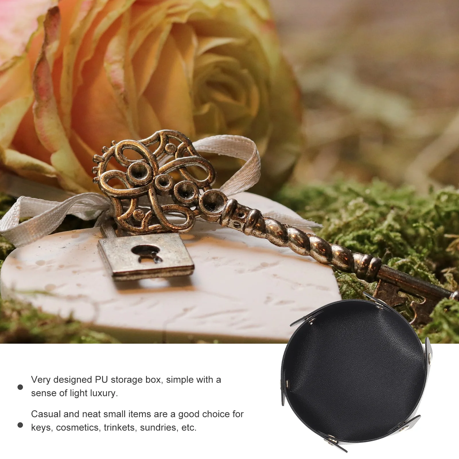 Настольный органайзер для мелочей из искусственной кожи