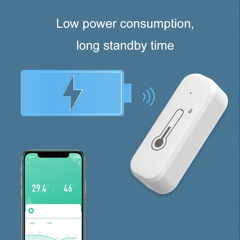 Умный wi-fi bluetooth датчик температуры и влажности tuya - Фотография_2