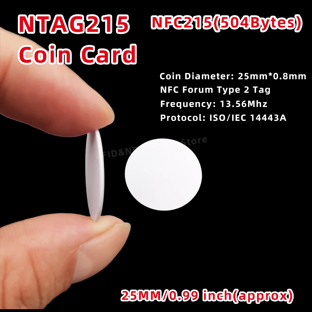 100 pcs nfc 215 монеты nt / ag215 метки 13 - Фотография_2