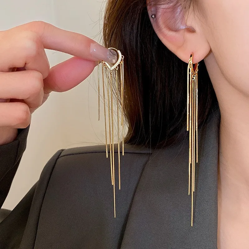 Корейские модные серьги из серебра
