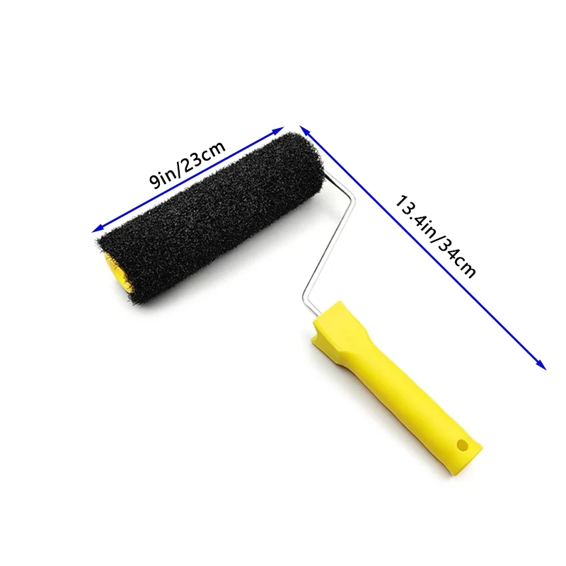 9-дюймовая черная волокнистая роликовая кисть для нанесения на шпаклевки - Фотография_2