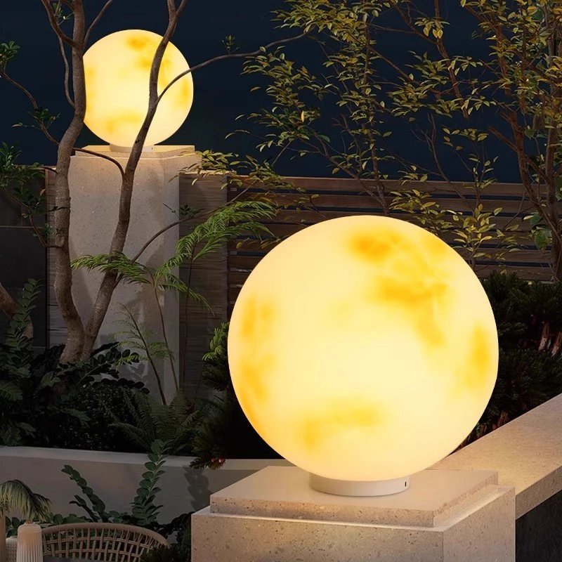 Круглый художественный уличный светильник - Фотография_4