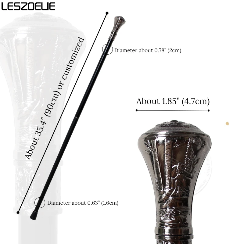 Роскошная трость с волчьей головой для мужчин - Фотография_3