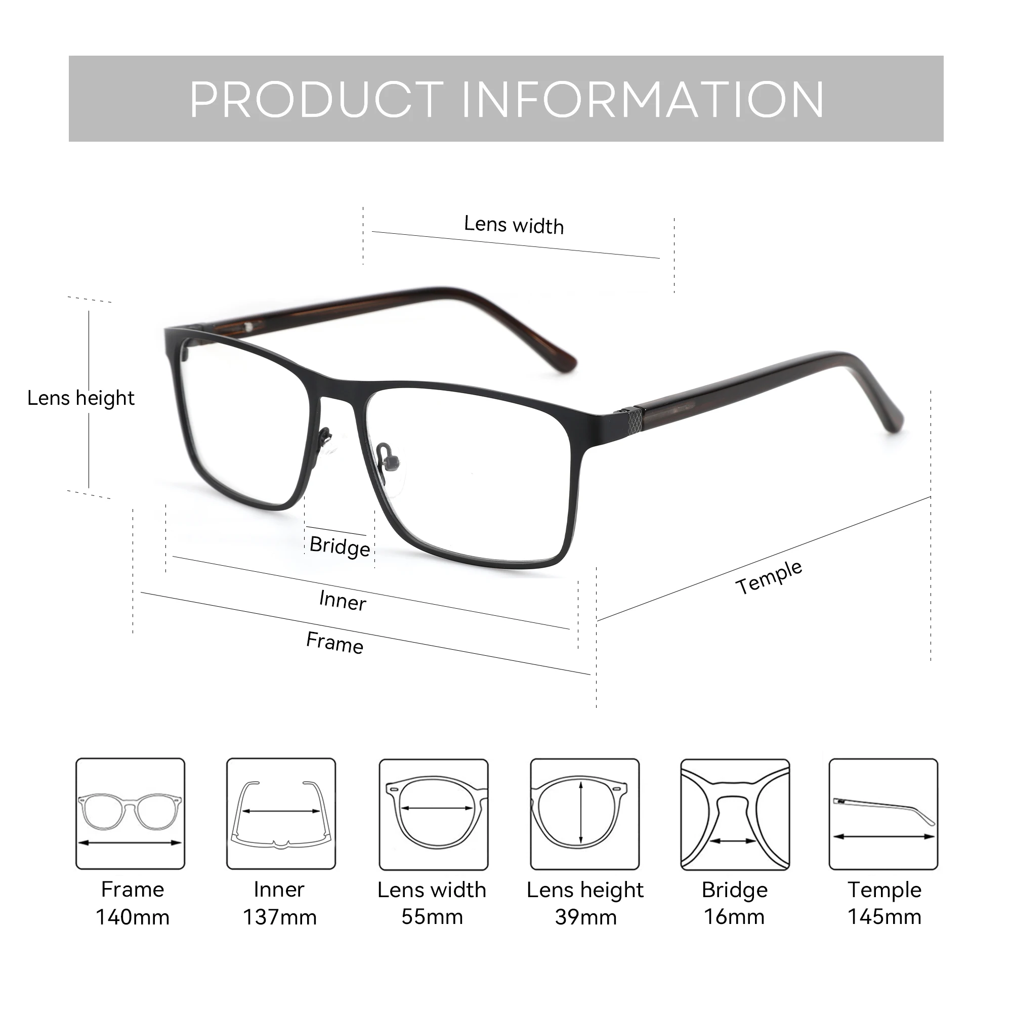 Zenottic новые поступления квадратные очки по рецепту - Фотография_4