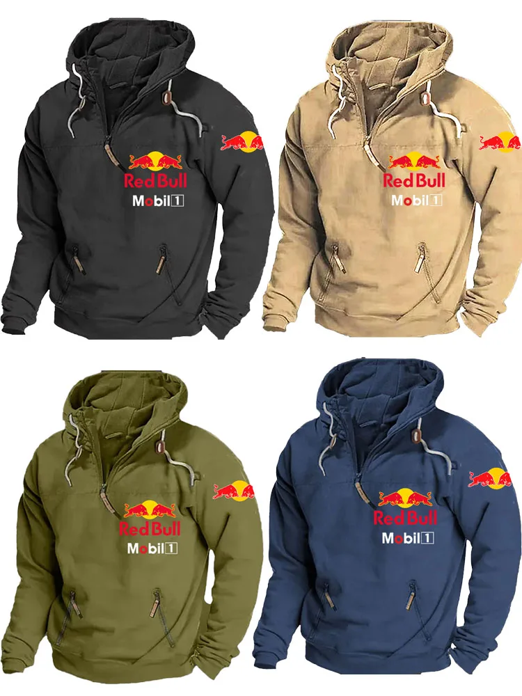 Мотоциклетная куртка с логотипом red bull и капюшоном - Фотография_6