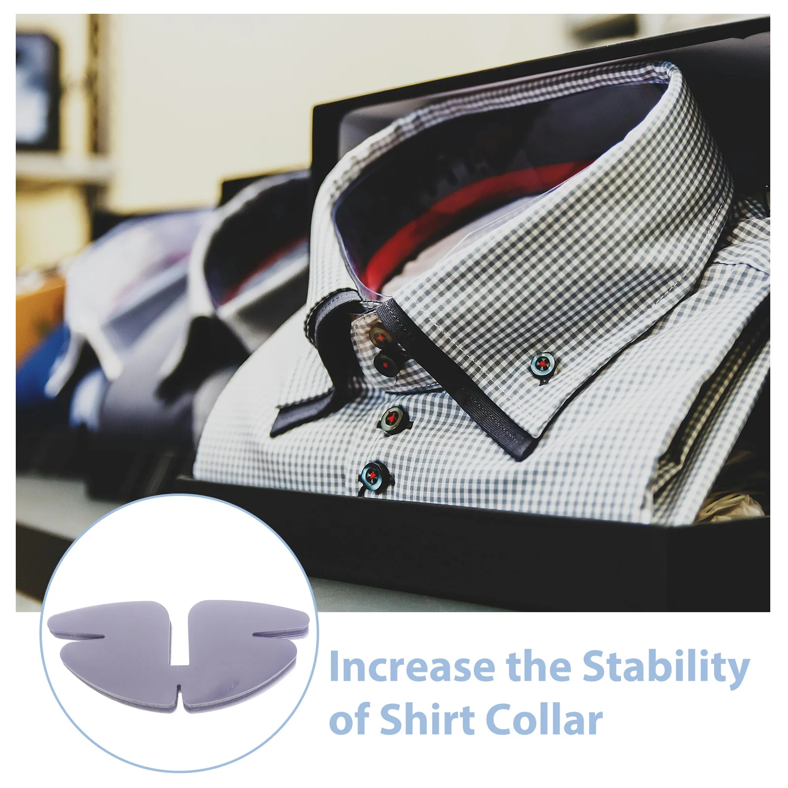 Пластиковые двухслойные усиленные воротники рубашки - Фотография_3