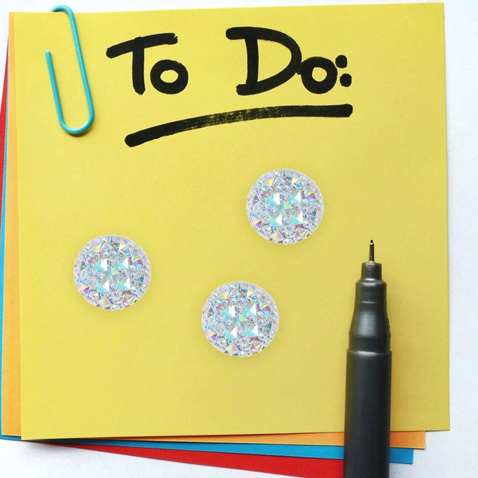 Канцелярские кнопки со стразами