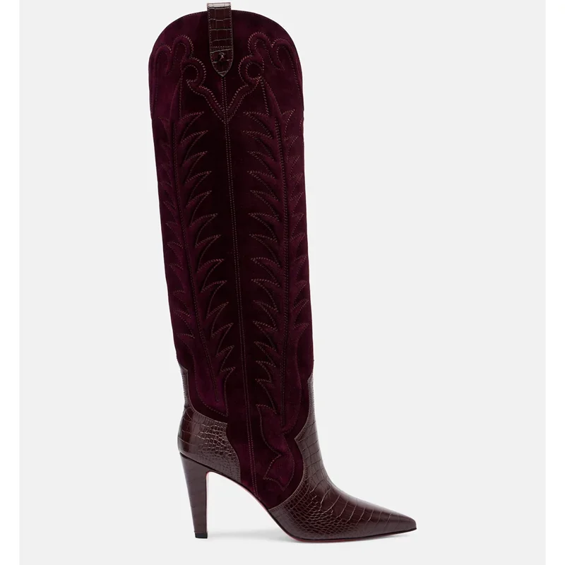 Сапоги ruede в стиле пэчворк с вышивкой - Фотография_4