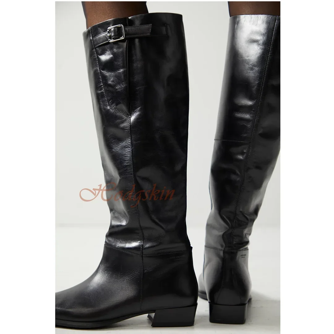 Сапоги до колена из натуральной кожи - Фотография_3