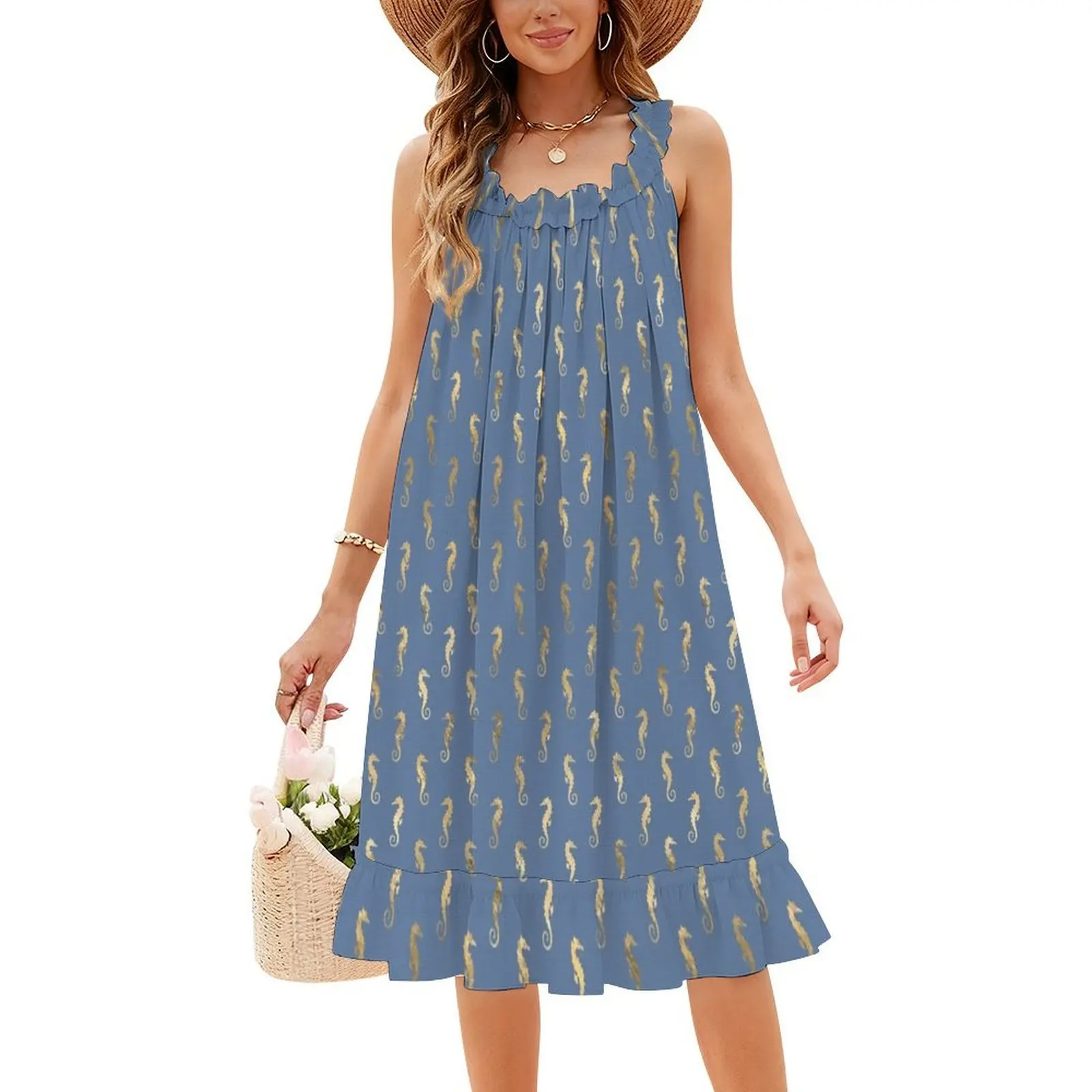 Королевское синее и золотое платье русалки 8 - Фотография_6