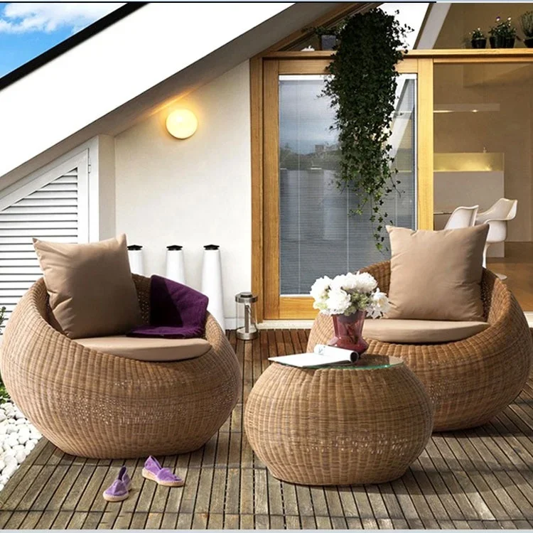 2-местный садовый стул из ротанга - Фотография_3