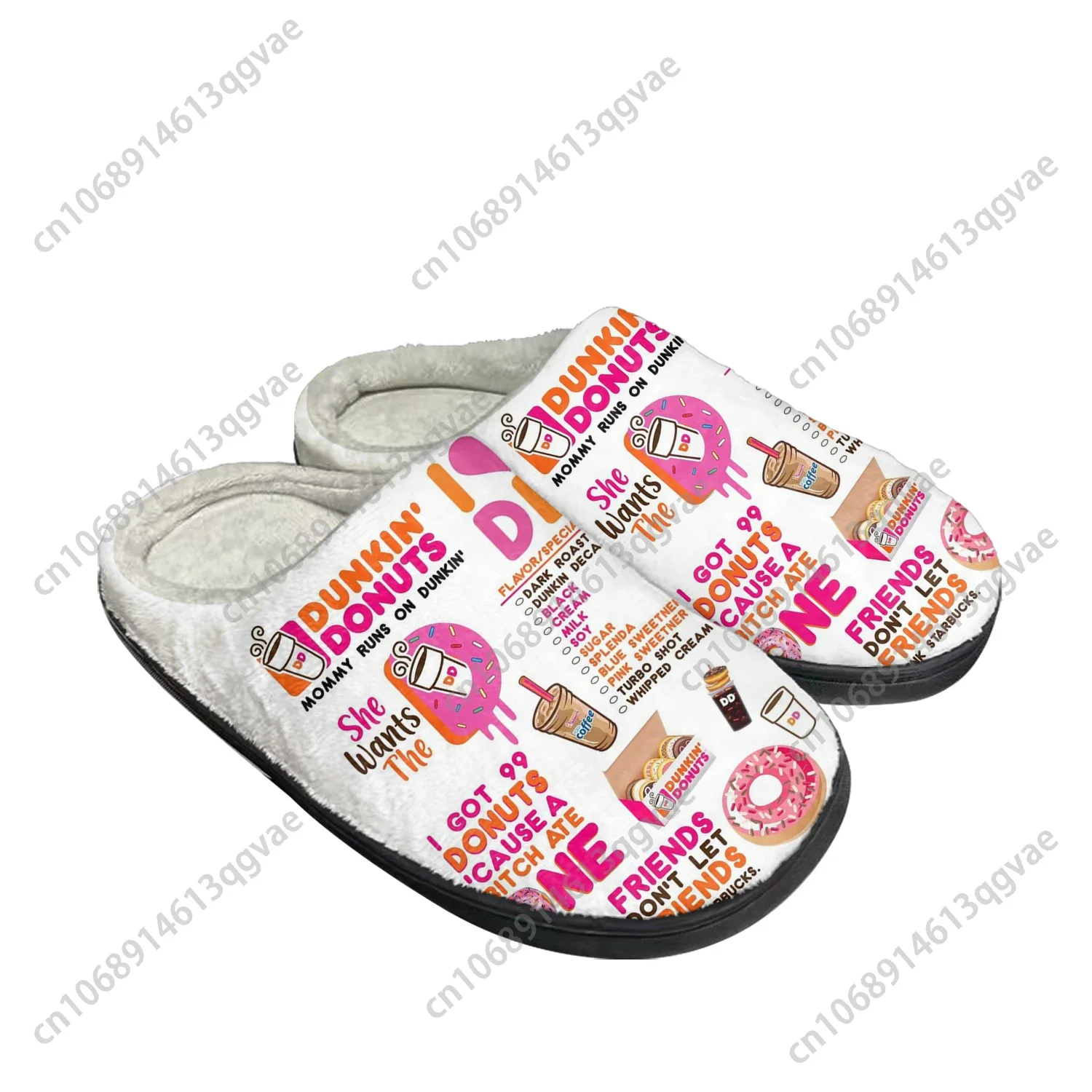 Домашние хлопковые тапочки dunkin' deez nuts drink - Фотография_2