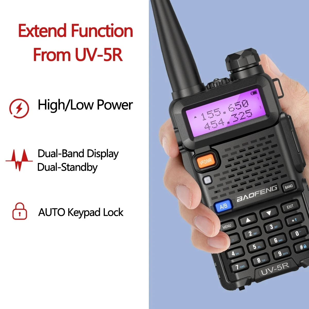 Baofeng uv 5r 8w walkie talkie