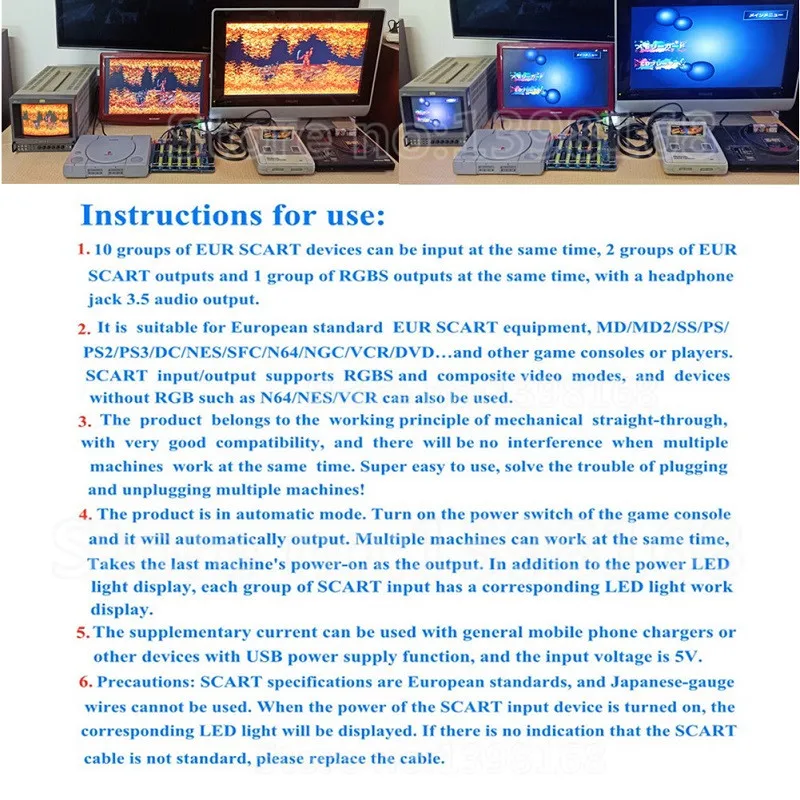 Новый распределитель scart 10 в 3 выхода eur 2 scart 1 rgbs - Фотография_6