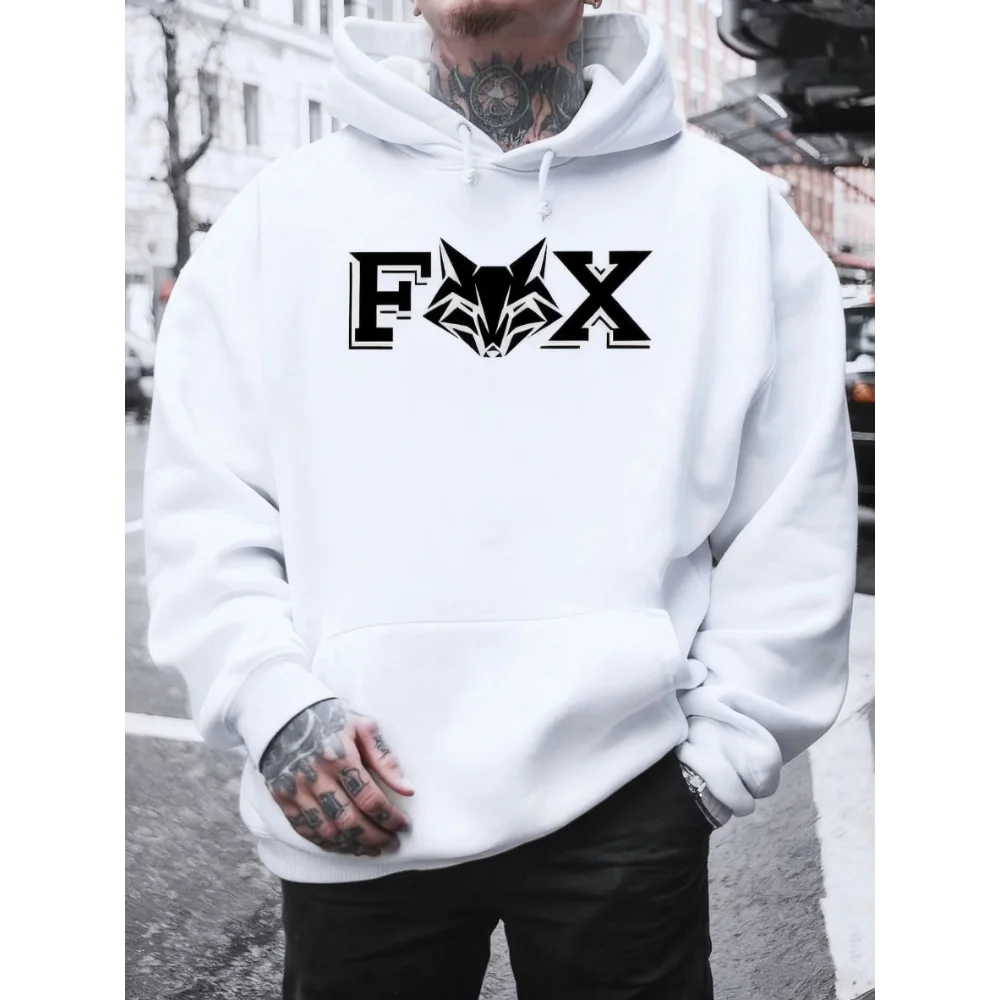 Модная мужская толстовка с капюшоном fox - Фотография_3