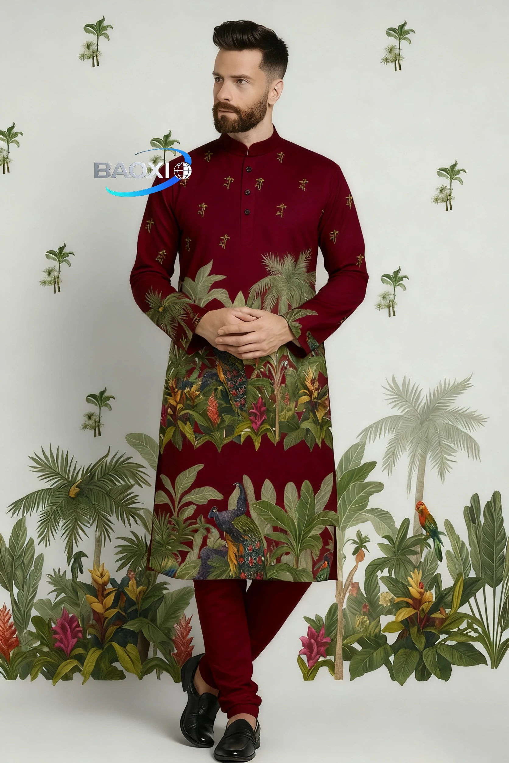 Курт мужской с цифровым принтом курта онлайнха - Фотография_4