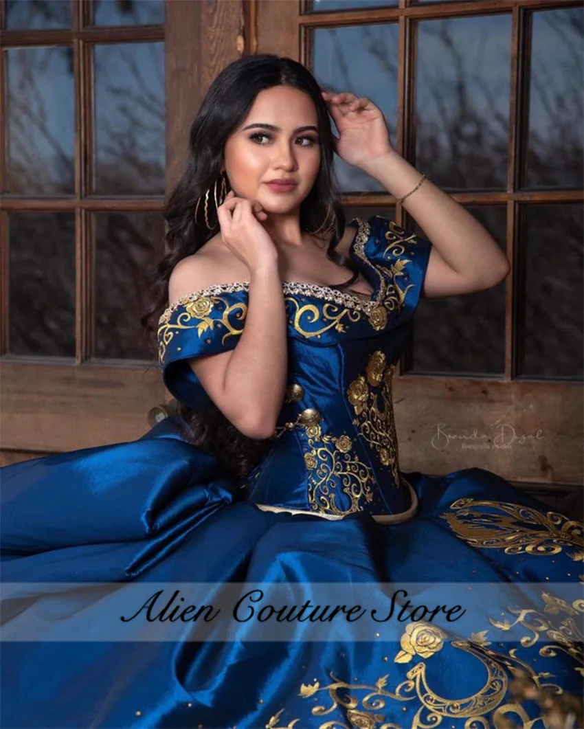 Великолепные синие платья quinceanera - Фотография_2