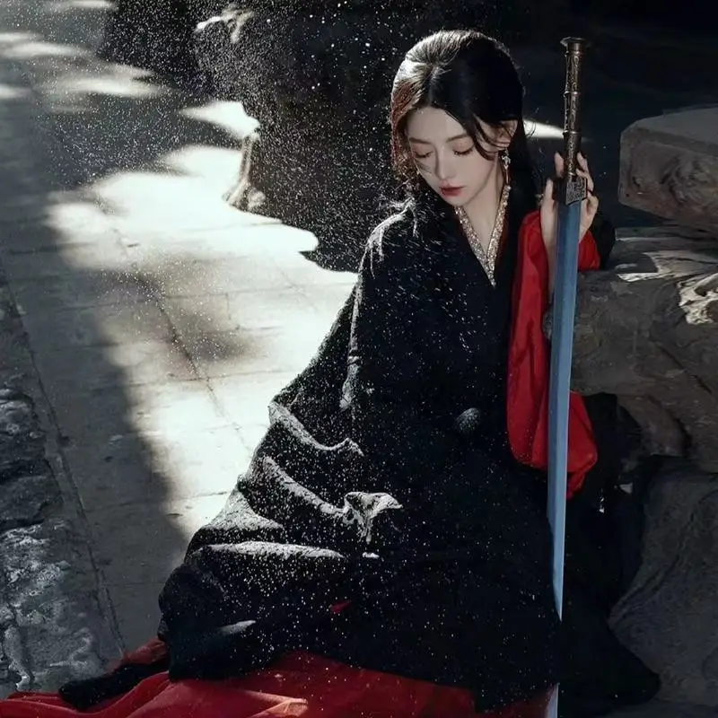 Женский комплект платья ханьфу с ощущением холода - Фотография_6