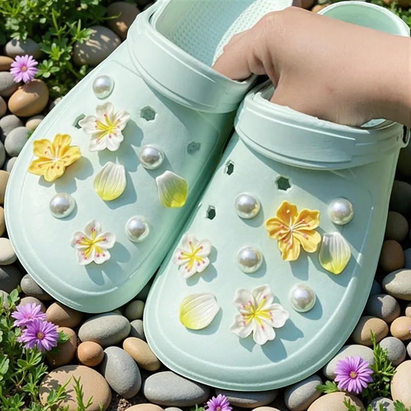 Популярные модные подвески для обуви для креативных ветвей и цветов - Фотография_5