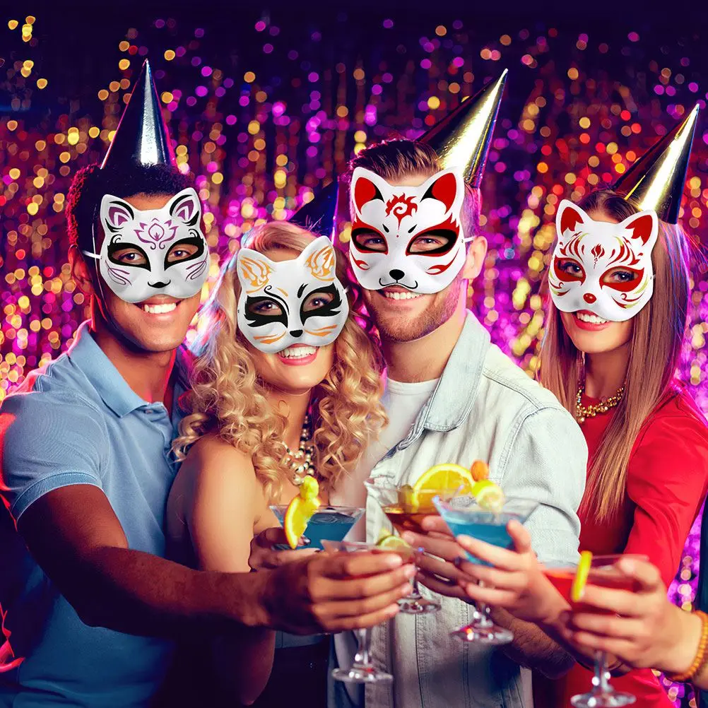 Пустая маска для макияжа на хэллоуин для влюбленных - Фотография_3