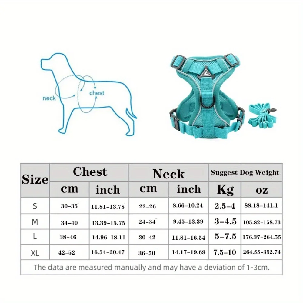 Комплект шлейки и поводка для собак без вытягивания - Фотография_2
