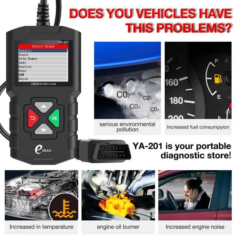 Obd2 сканер автомобильный считыватель - Фотография_4