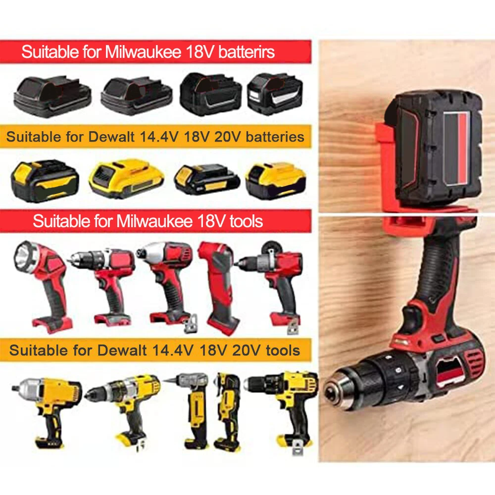 Крепление для инструмента dewalt для milwaukee 18 в 20 в - Фотография_3