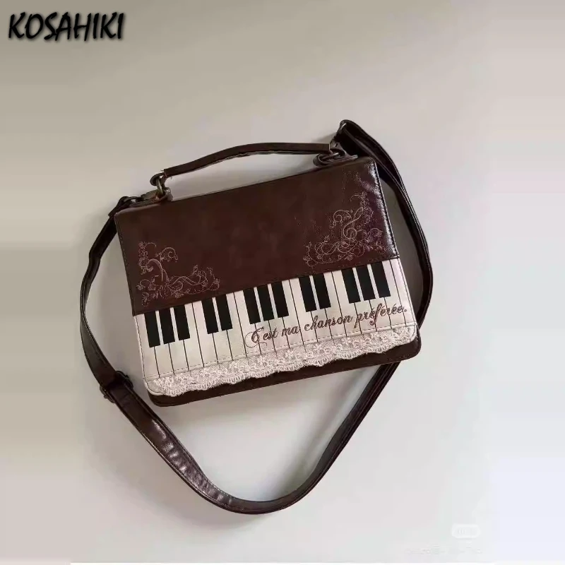Лоскутные женские сумки контрастного цвета в стиле харадзюку