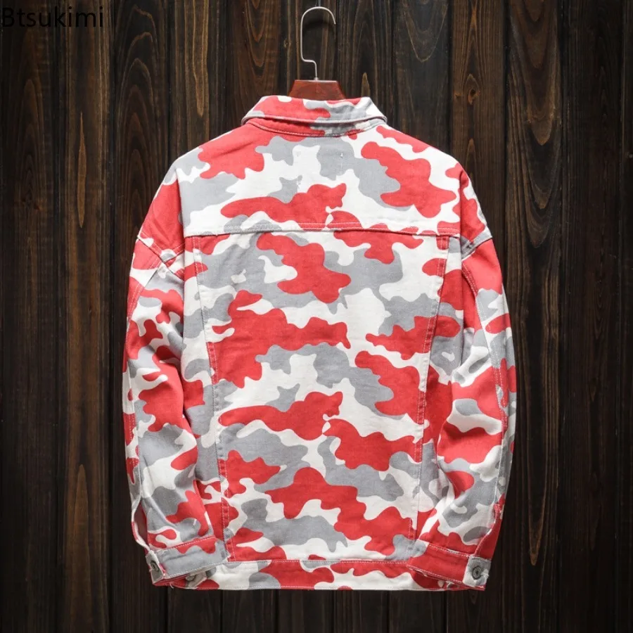 Весенне-осенние мужские модные джинсовые куртки - Фотография_2