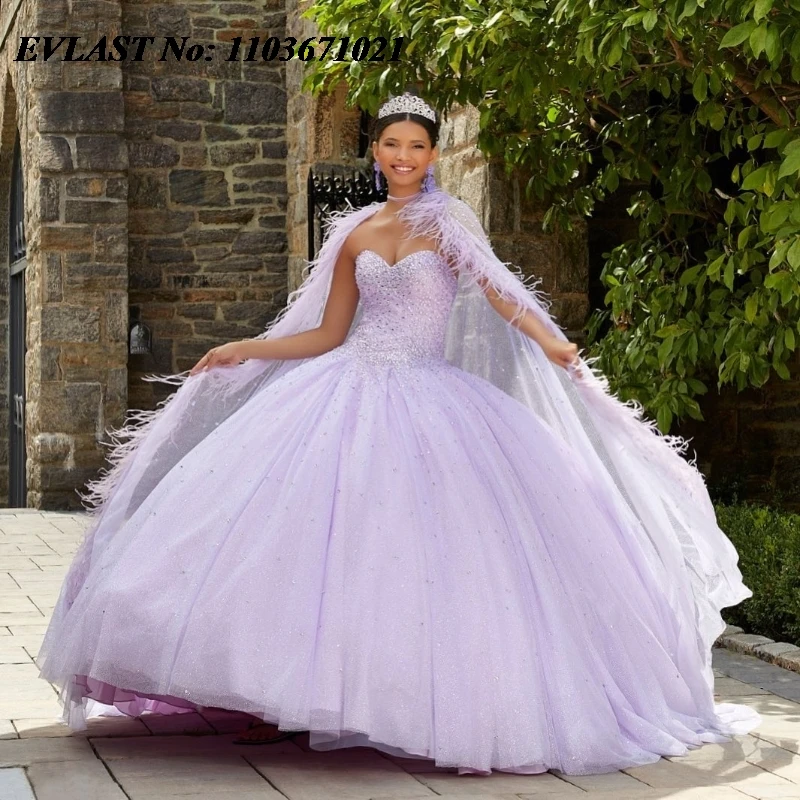 Evlast индивидуальное сиреневое платье quinceanera