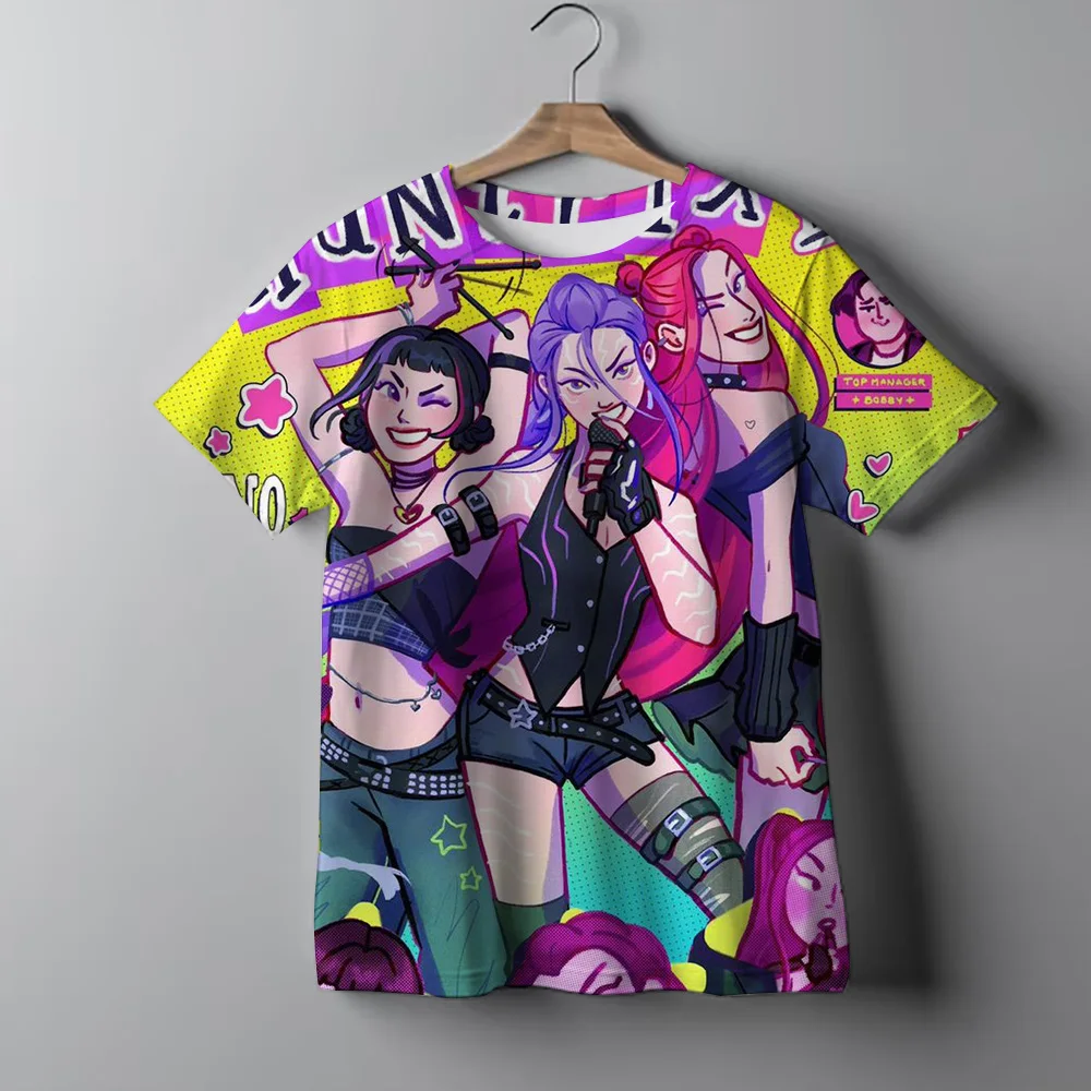 Года, детские хлопковые футболки с мультяшным принтом kpop demon hunters - Фотография_2