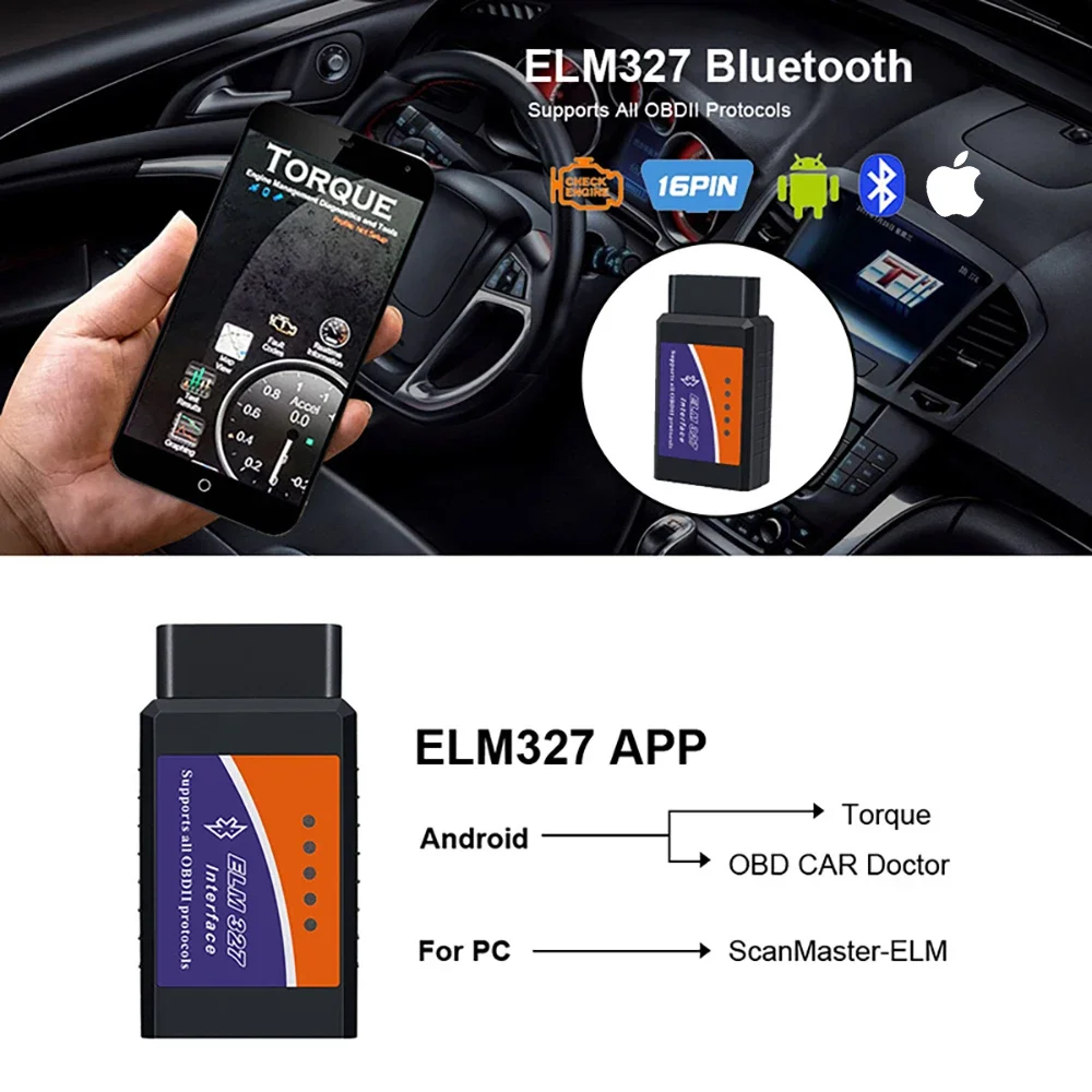 Автомобильный детектор неисправностей elm327 v2 - Фотография_4