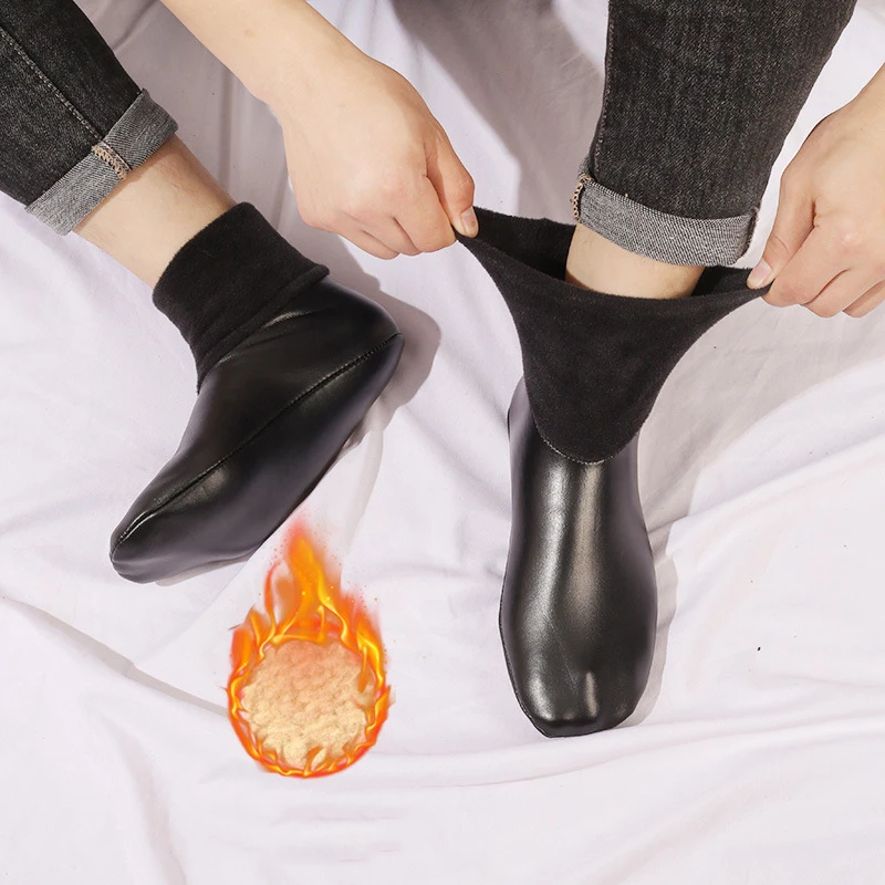 Теплые носки, зимние бархатные утепленные носки для взрослых - Фотография_2