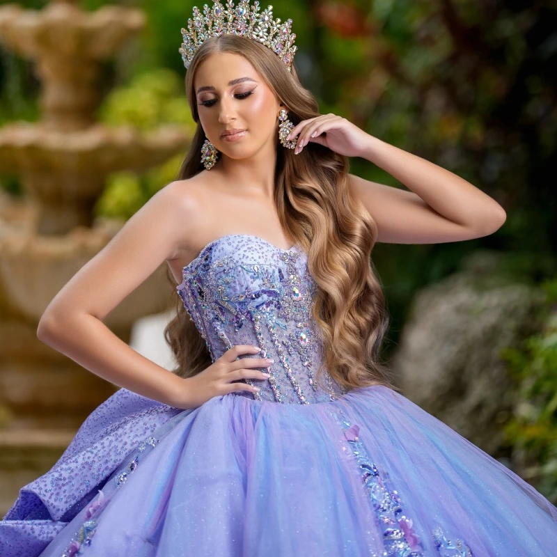 Лавандовое платье quinceanera - Фотография_2