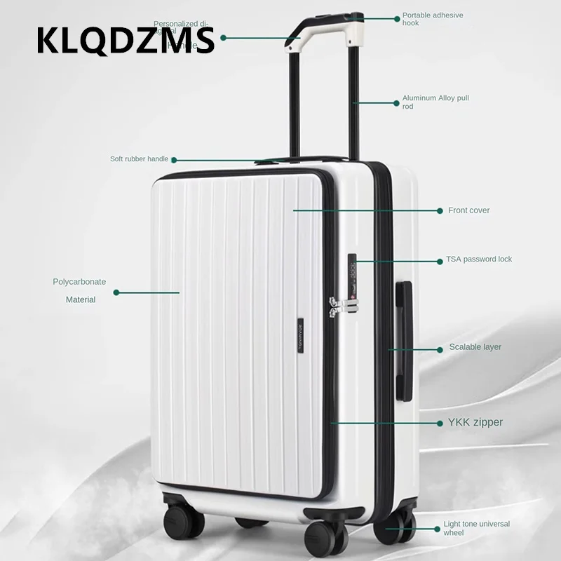 Klqdzms высококачественный чемодан из абс-пластика + пк