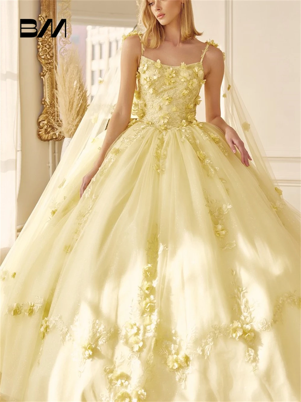 Лимонно-желтые платья quinceanera