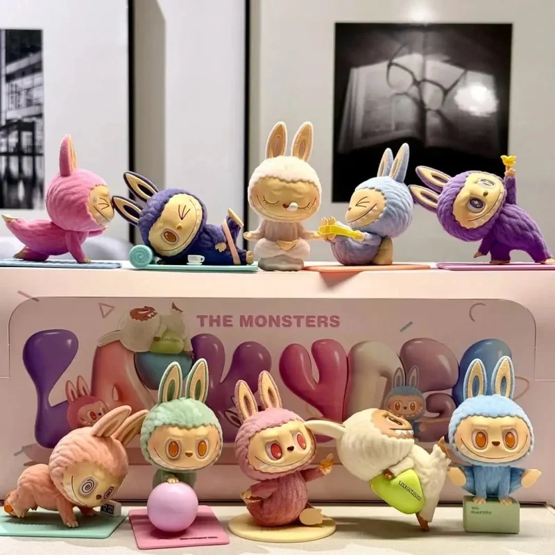 Подлинные popmart labubu lazy yoga - Фотография_2
